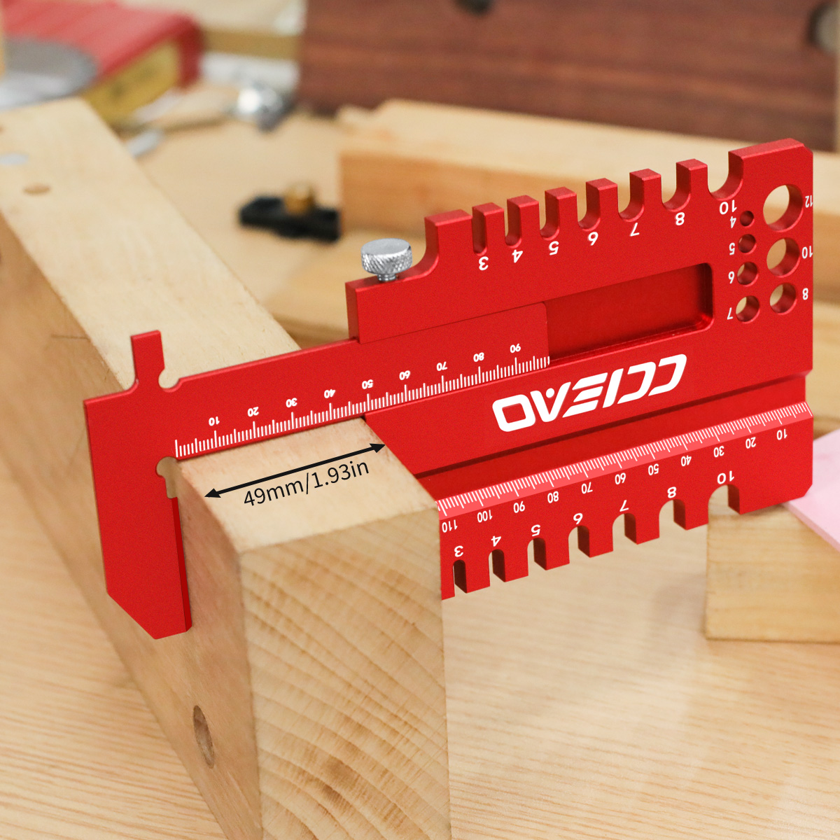 Woodworking Ruler - Woodworking Multi-Function Measuring Ruler, Aluminum Alloy