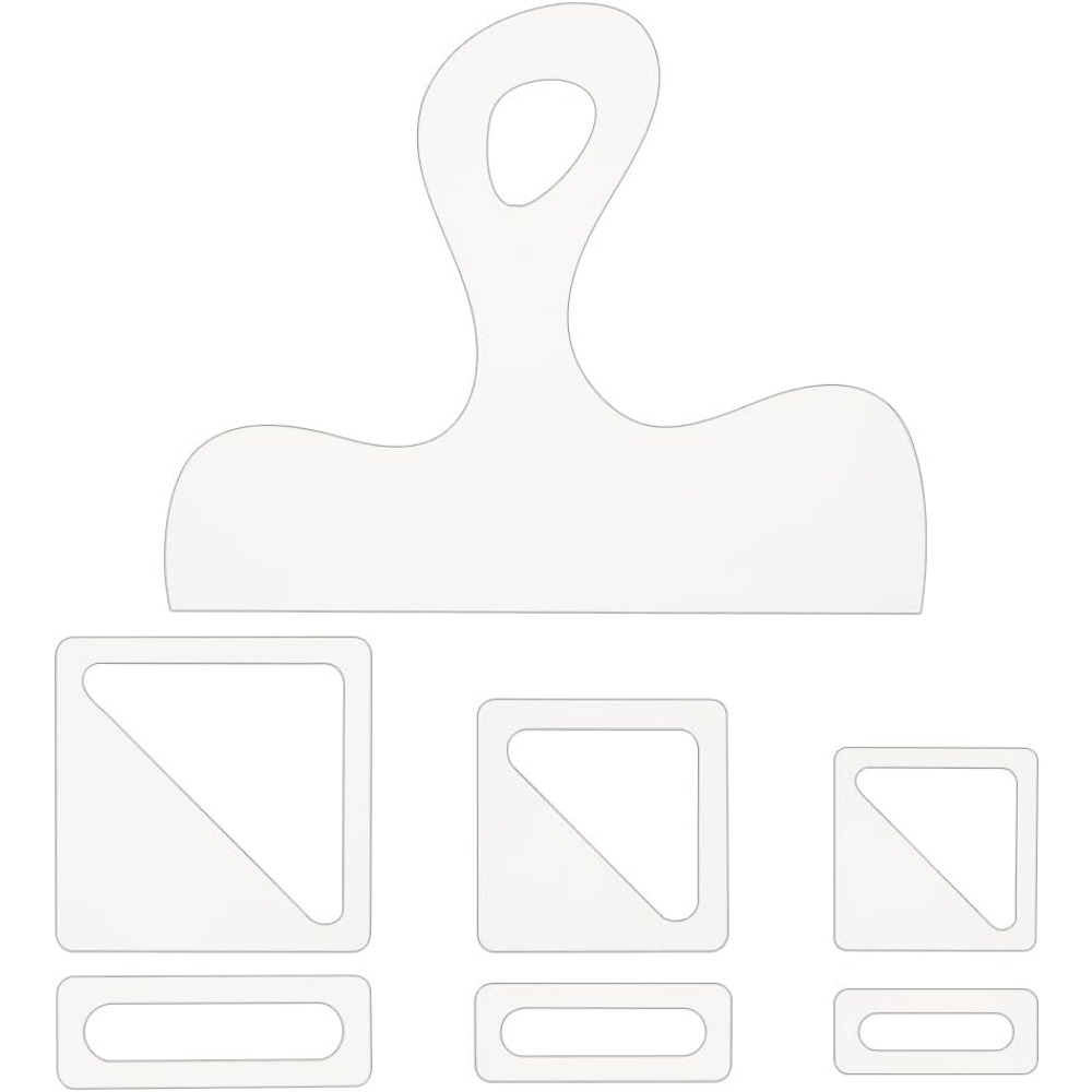 Woodworking Basics - 7Pcs Charcuterie Template Acrylic Handle Cutting