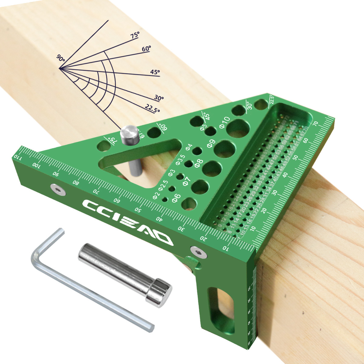 Woodworking Ruler - Carpenter Square 3D Multi Angle Measuring