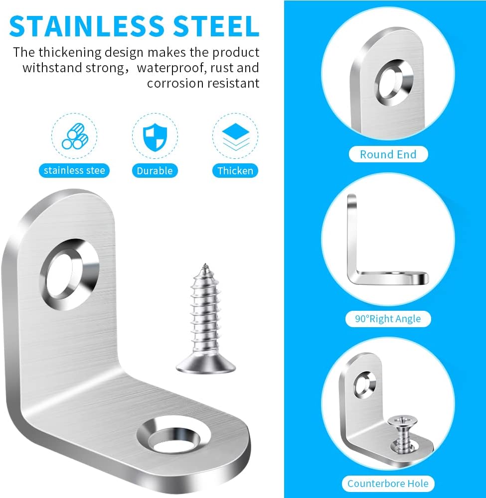 Stainless Steel L Bracket Corn - Woodworking Joinery recension och pris
