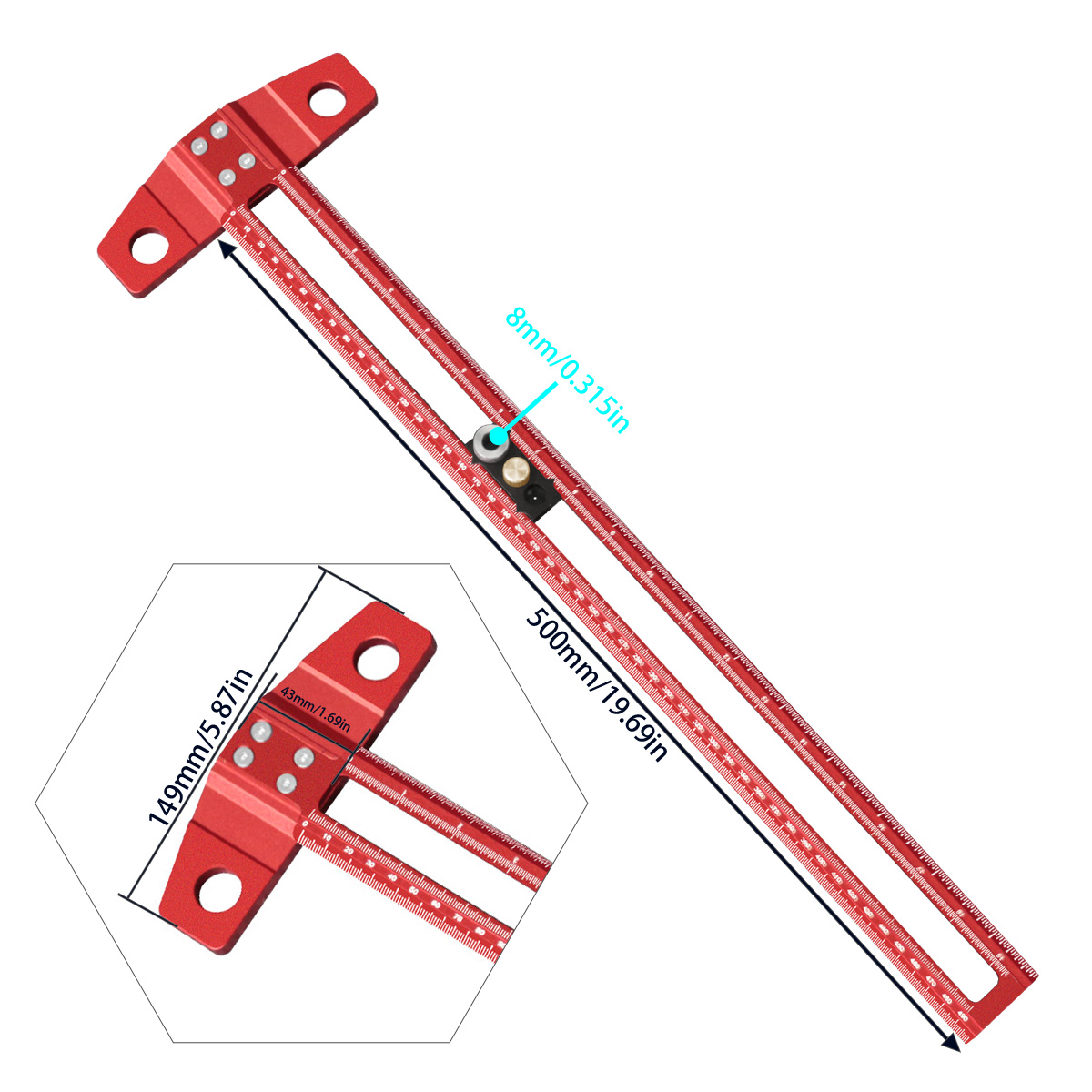 Woodworking T-Square Marking G - Woodworking Ruler recension och pris