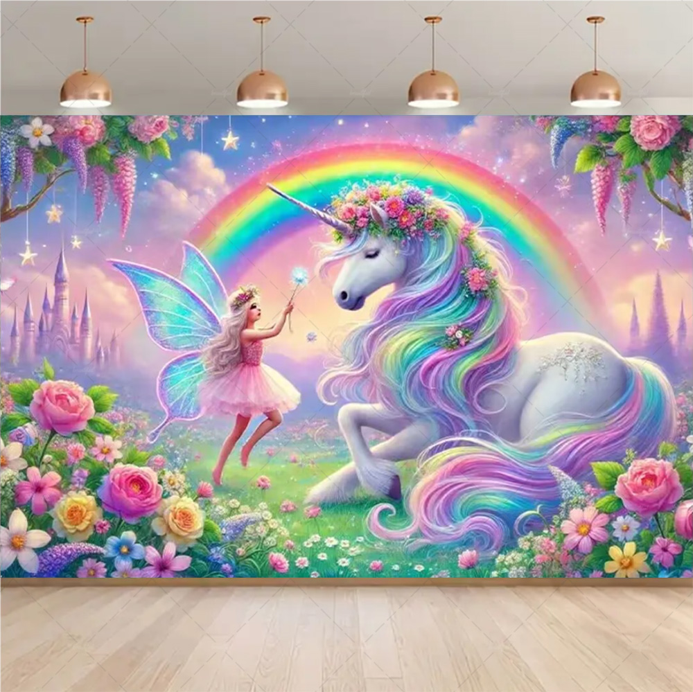 Pink 3D Magical Unicorn and Fa - Woodworking Horse recension och pris