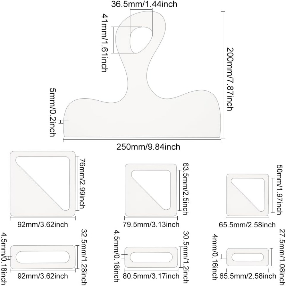7Pcs Charcuterie Template Acry - Woodworking Basics recension och pris