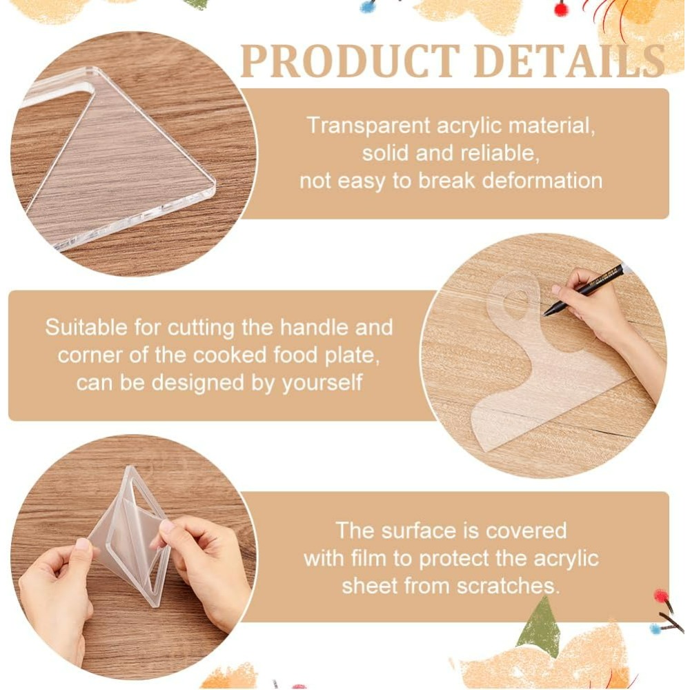 7Pcs Charcuterie Template Acry - Woodworking Basics recension och pris
