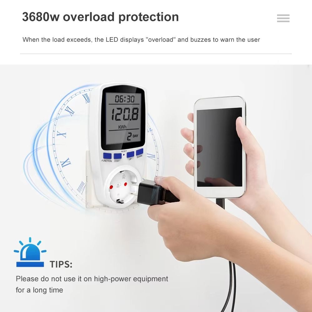 220V 110V Digital LCD Wattmete - Woodworking Uk recension och pris