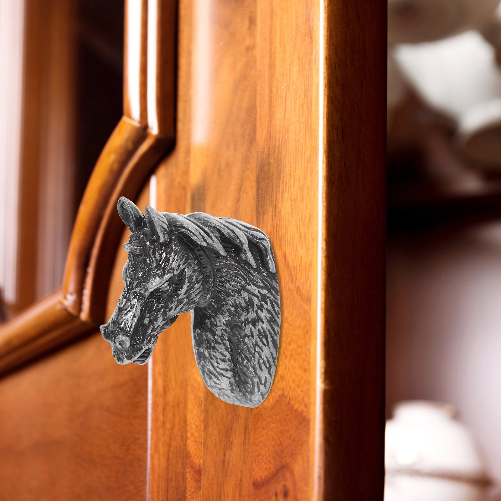 Modern Horse Head Animal Knob  - Woodworking Horse recension och pris