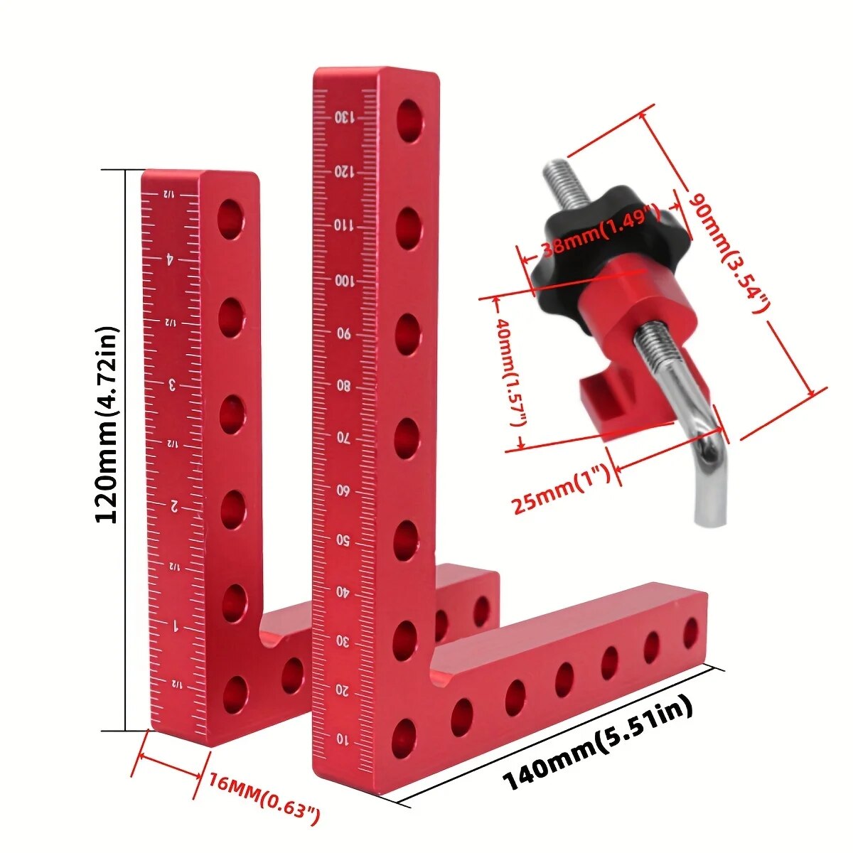 1Set 90 Degree Positioning Squ - Woodworking Right Angle Clamp recension och pris