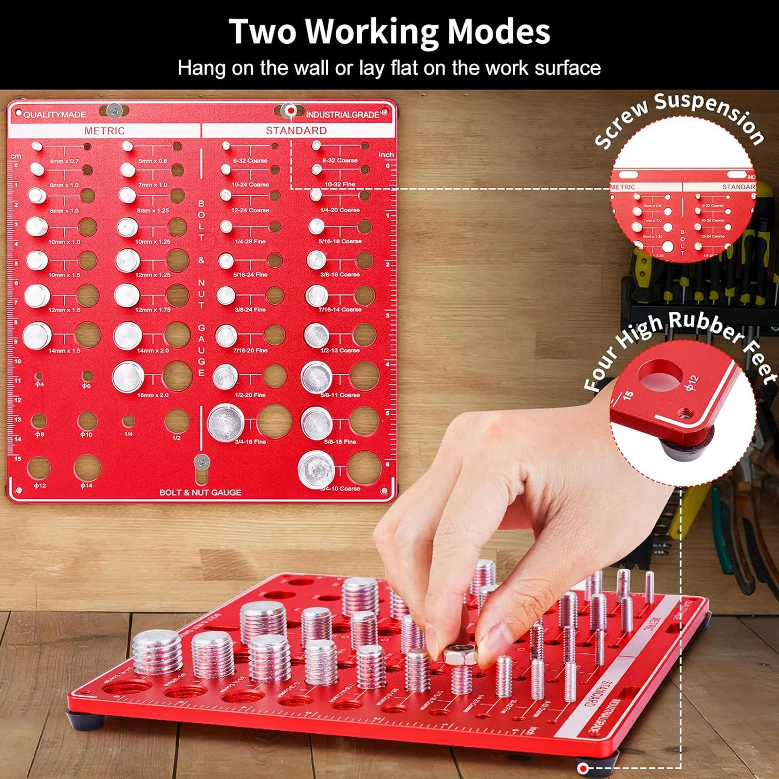 Nut and Bolt Thread Gauge Set  - Woodworking Essential Tools recension och pris