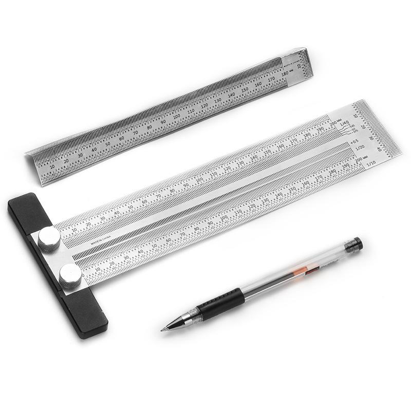 【HG】High Precision T Type Hole - Woodworking Ruler recension och pris