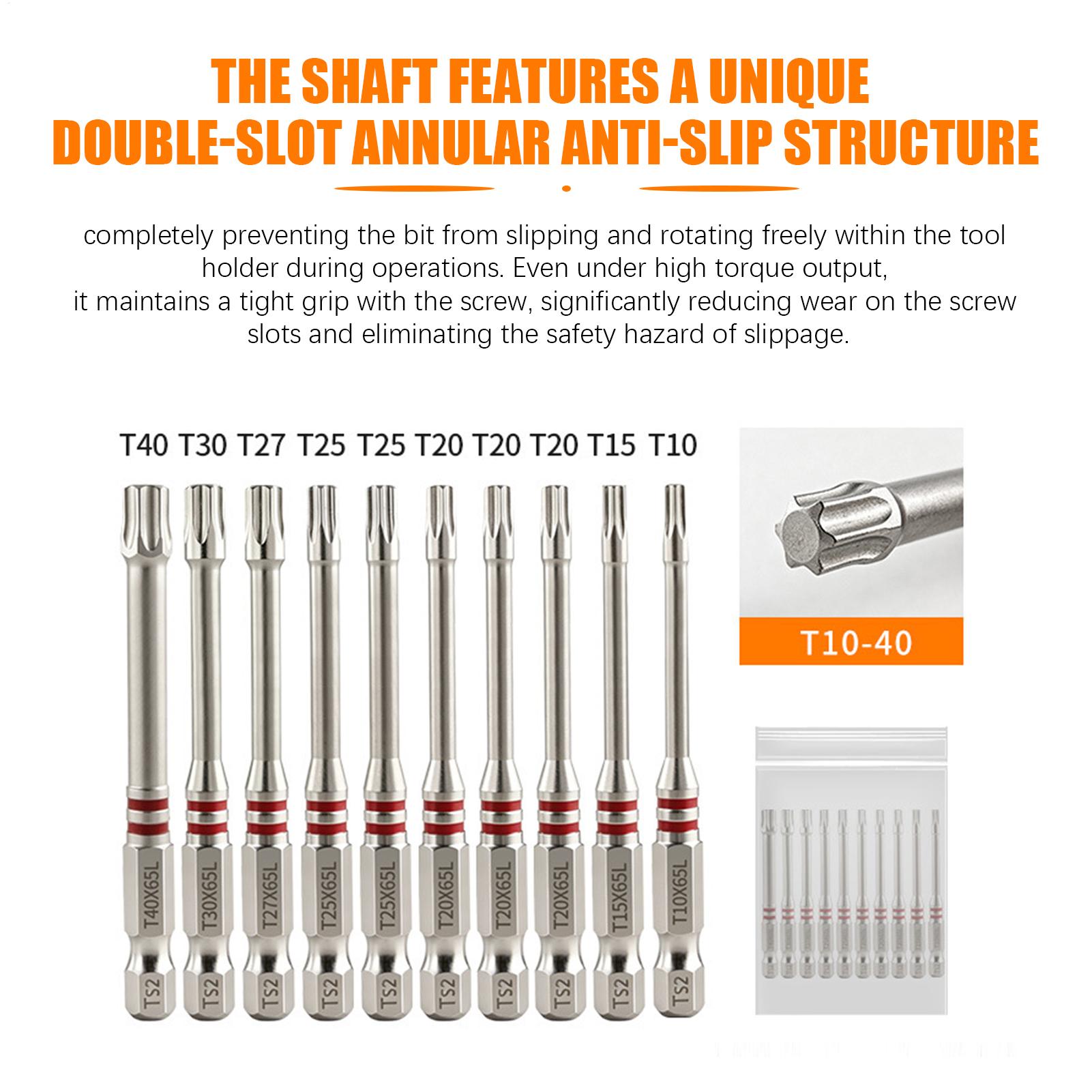Hex Bit Set 10 Pieces 65mm S2  - Woodworking Warehouse recension och pris